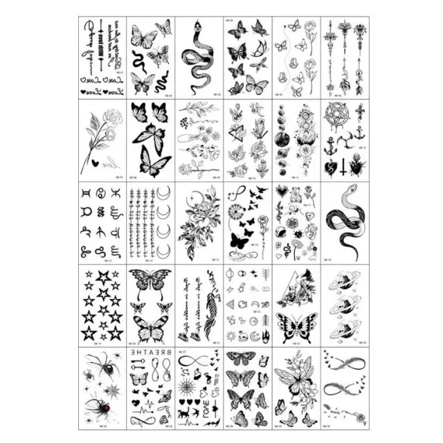 Komplet 30 mini tattoo nalepk KB-01